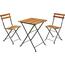 Klappbares Bistro-Set Lagos, 3 Teile, Akazienholz, Stahlrahmen