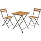 Klappbares Bistro-Set Lagos, 3 Teile, Akazienholz, Stahlrahmen