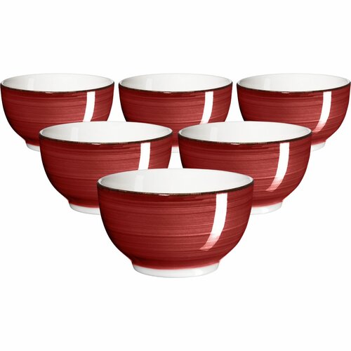 Mäser Zestaw 6 misek Bel Tempo 14 cm, czerwony