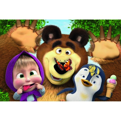 Trefl Пазл Маша та ведмідь Веселе фото, 60 деталей