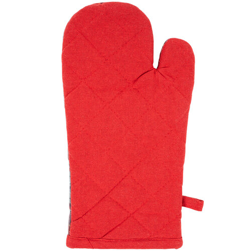 Home Elements Kuhinjska prijemalka z magnetom inpodstavek Káro rdeče-siva