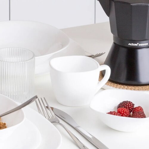 Altom Komplet skodelic iz opalnega stekla White harmony 250 ml 6 kosov