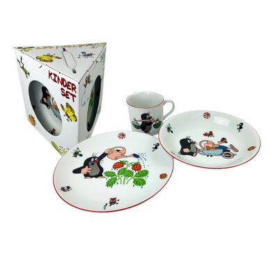 Thun 3-częściowy zestaw obiadowy dla dzieci Krecik ogrodnik