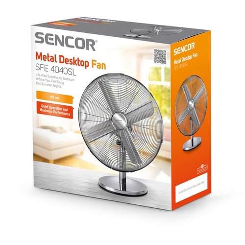 Sencor SFE 4040SL asztali ventilátor, ezüst színű