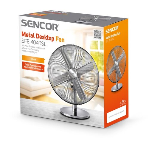 Sencor SFE 4040SL stolní ventilátor, stříbrná