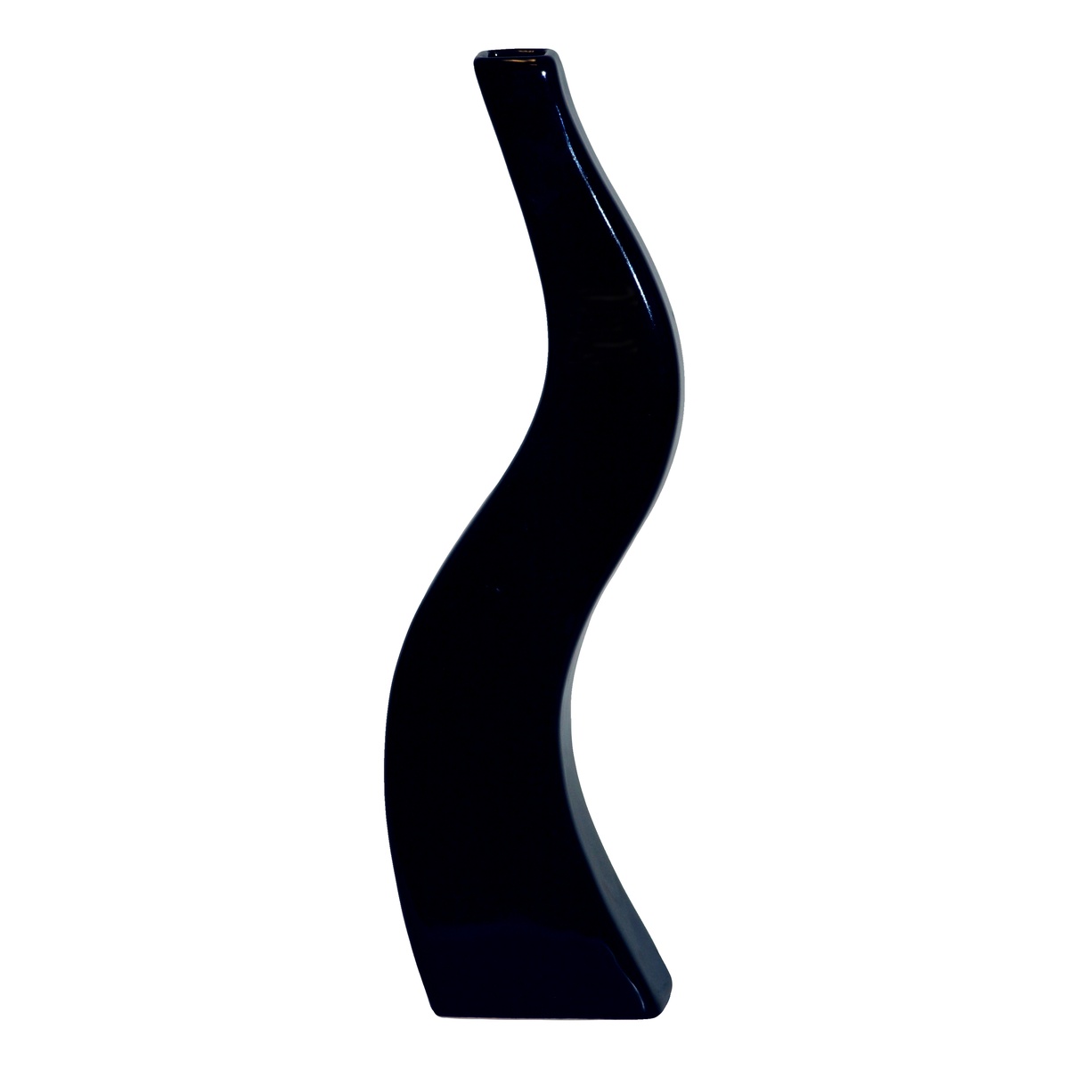 Keramická váza čierná, 30 cm