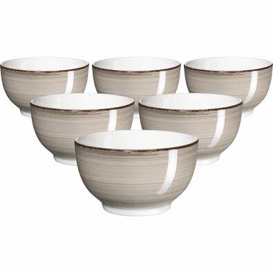 Mäser Súprava 6 misiek Bel Tempo 14 cm, taupe