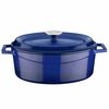 LAVA Metal Öntöttvas ovális fazék, kék, 7 l,átmérő 31 cm