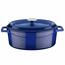 LAVA Metal Oală ovală din fontă, albastră, 7 l,diametru 31 cm