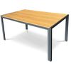 Autronic Masă de grădină, metal, polywood, maro ,AZT-S1215 OAK