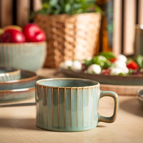 Altom Set mit 2 Tassen Reactive Sage 220 ml