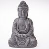 Statuetă din ciment Buddha, 13 x 20 cm, gri închis