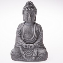 Figurka betonowa Buddhy, 13 x 20 cm, ciemnoszary