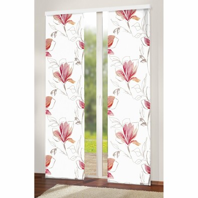 Perete japonez Blossom,roşu, 50 x 245 cm