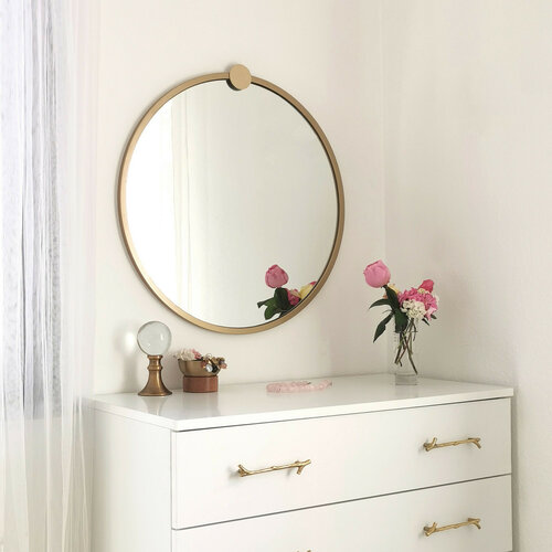 Oglindă Gold Metal Ayna 60 cm