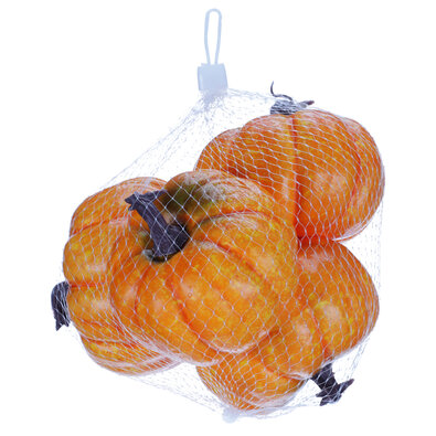 Őszi dekoráció Műanyag tökök szett 10 x 7 cm, 4 db