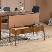 Lavice Vina Dark Blue and Walnut