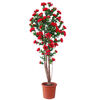 Umelá kvitnúca Azalka v kvetináči červená, 120 cm
