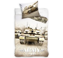 Lenjerie de pat din bumbac Tank Army, 140 x 200 cm, 70 x 90 cm Lenjerie de pat din bumbac Tank Army, 140 x 200 cm, 70 x 90 cm