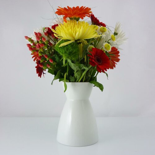 Váza Element 18,5 cm, biela