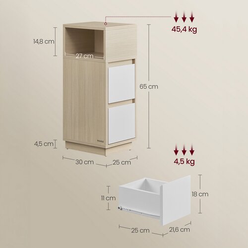 Beistelltisch E1065, Eiche