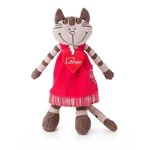 Lumpin Mačička Angelique v jahodových šatách, 23 cm