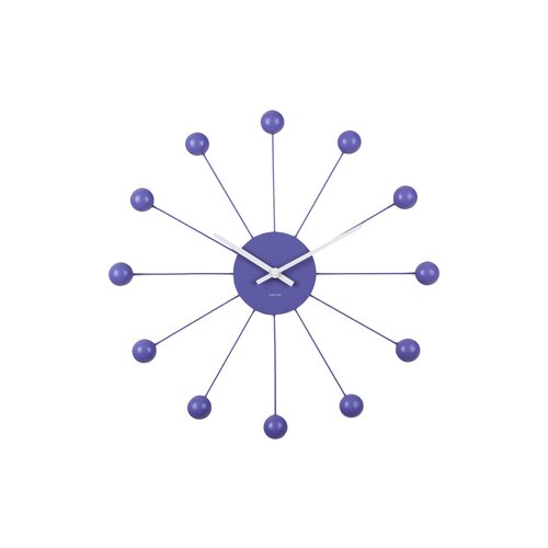 Karlsson 5977PU designerski zegar ścienny fioletowy, średnica 40 cm