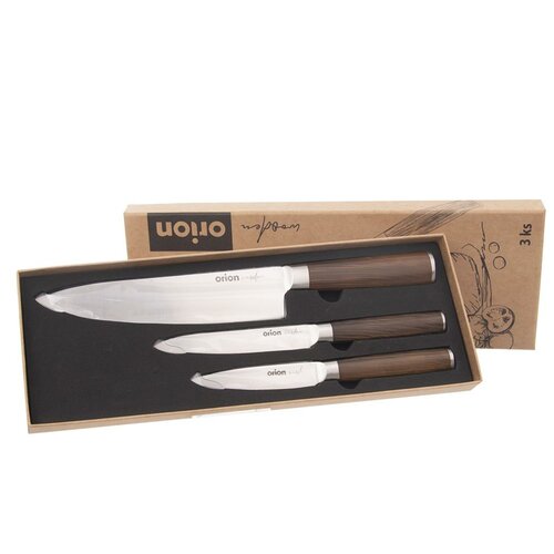Orion Set kuhinjskih nožev Wooden, 3 kosov