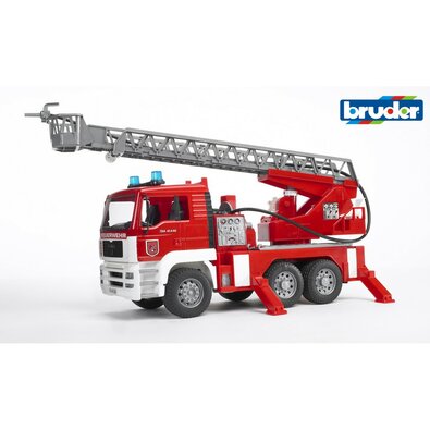 Bruder 02771 MAN TGA hasičské auto s výsuvným rebríkom, pumpou, svetlami a zvukmi 1:16