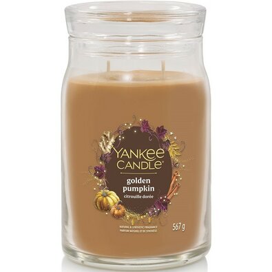 Yankee Candle Signature Golden Pumpkin illatgyertya, nagy, 567 g