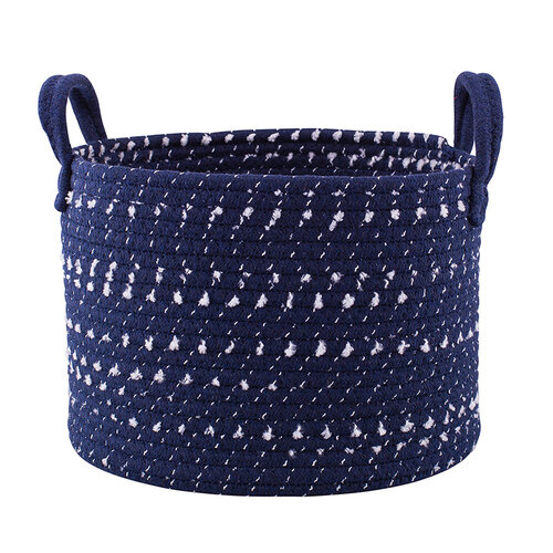 Altom Dark blue pamut kerek kosár, 28 x 20 cm