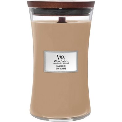 WoodWick Vonná sviečka váza veľká Cashmere, 609 g