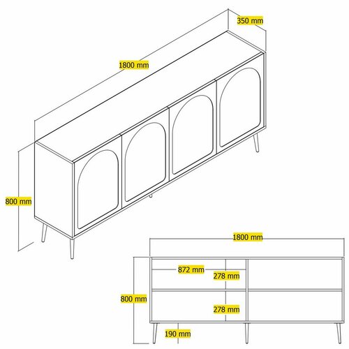 Schrank Lyon White and Gold