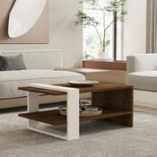 Konferenčný stolík Gaye Walnut White
