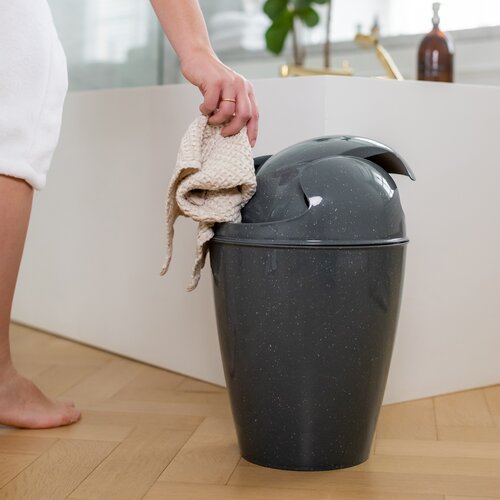 Koziol Koš Swing Top M Organic siva, 12 l, 29 x 29x 44,6 cm
