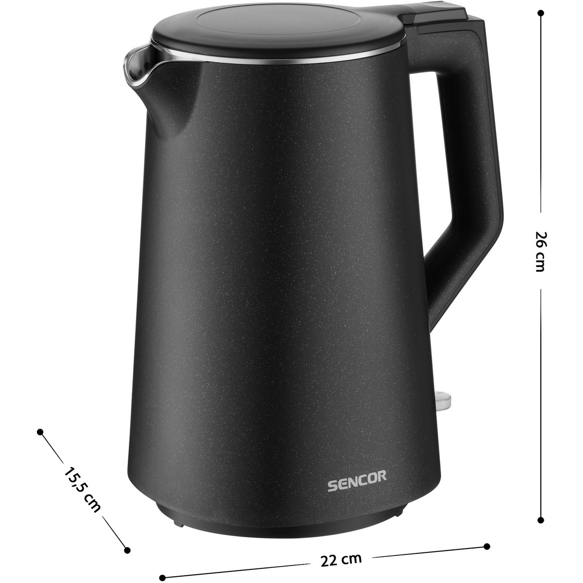 Sencor SWK 0551BK varná kanvica, čierna