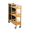 Kesper 24857 Regał na kółkach z koszem na butelki,bambus, 78 x 20 x 68 cm