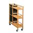 Kesper 24857 Regał na kółkach z koszem na butelki,bambus, 78 x 20 x 68 cm