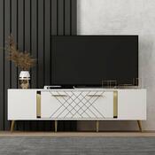 Televizní stolek Detas White and Gold