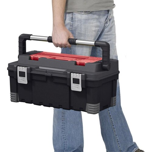 Keter Orodna omarica z organizatorji Hawk, 66 x28,7 x 26,6 cm, črna-rdeča