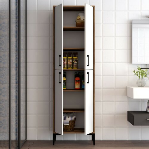 Berlin Walnut and White szekrény