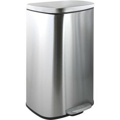 Spirella Soft-close Akira pedálos hulladékgyűjtő30 l, csiszolt rozsdamentes acél