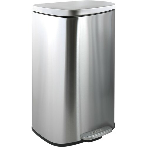 Coș de gunoi cu pedală soft-close Spirella Akira 30 l, oțel inoxidabil periat
