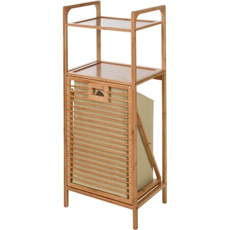 Bambus Badezimmerregal mit klappbarem Korb, 40 x 95 x 30 cm | 4Home -  Spezialist fr Ihr Zuhause