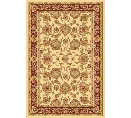 Kusový koberec Malaga klasik, béžový se vzorem, 67 x 130 cm