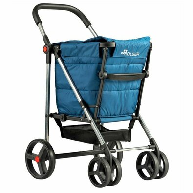 Rolser Faltbarer Einkaufstrolley Basket, Polar 4Big, Blau