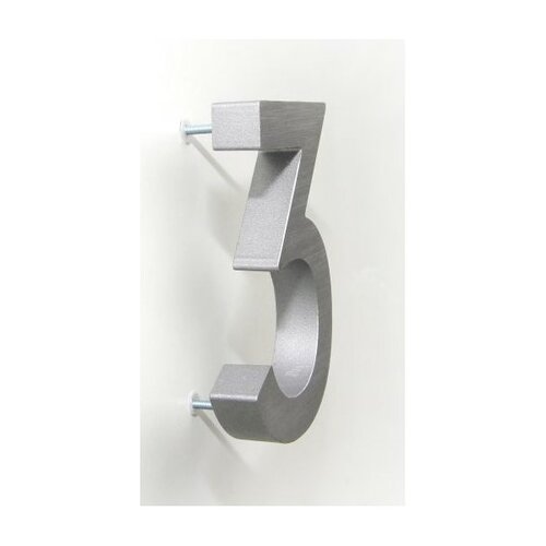 Aluminijska hišna številka 2, 3D brušena površina