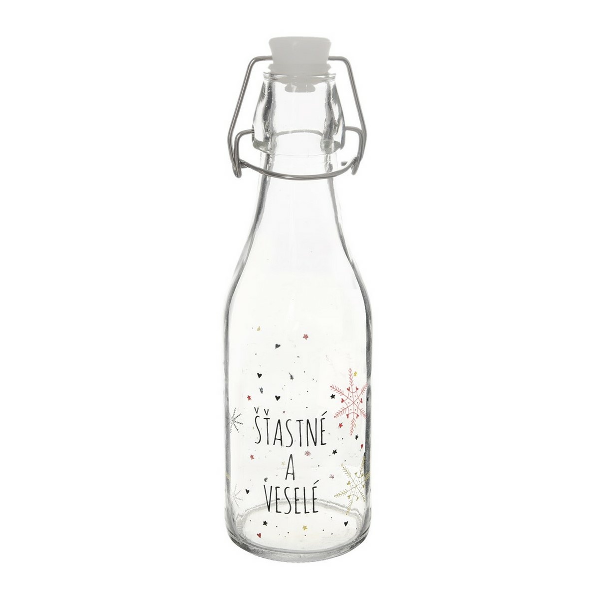 Orion Butelka z klipsem i zamknięciem Vločkaczerwona, 0,52 l, 520 ml