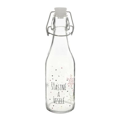 Orion Sticlă cu capac cu clemă Floc roșu, 0,52 l
