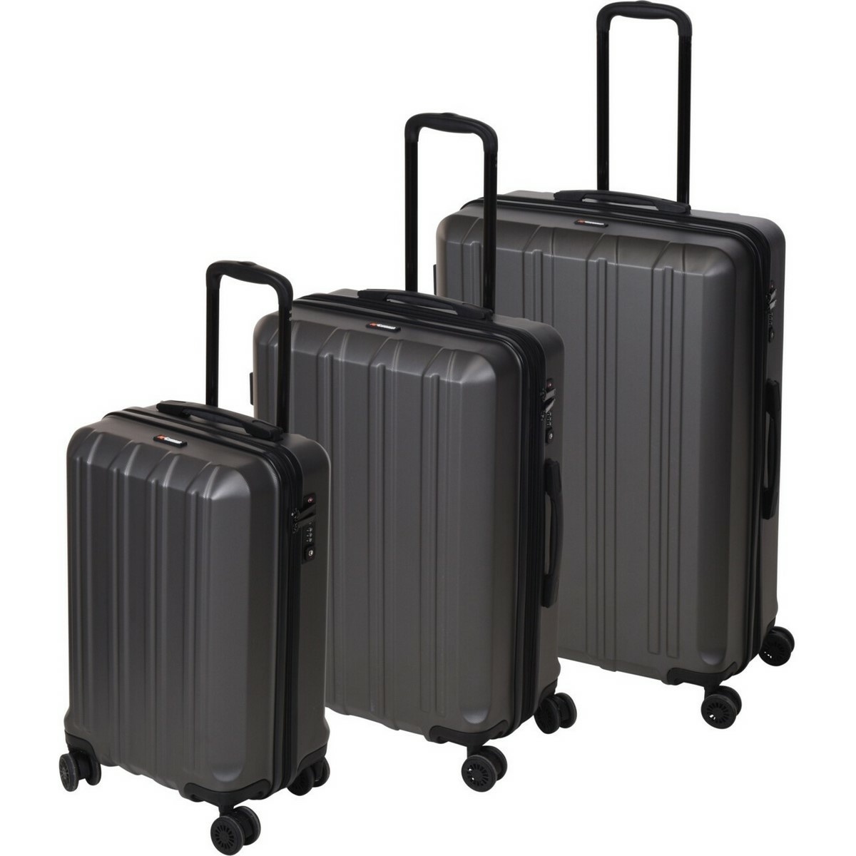 Levně Proworld 3dílná sada cestovních kufrů, šedá